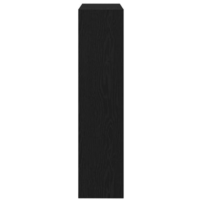 vidaXL Shoe Cabinet 80 x 21 x 87.5 cm Engineered Wood Black Oak