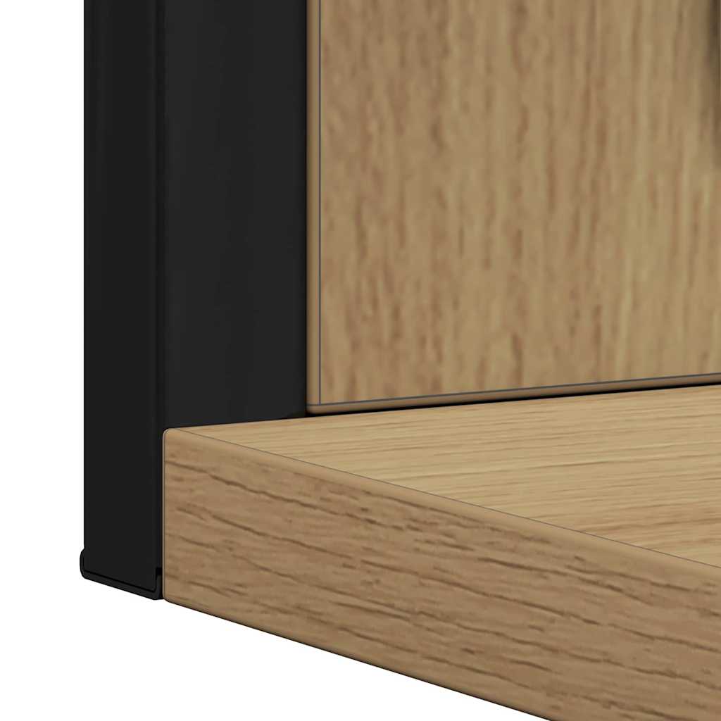 vidaXL Mirror Artisan oak 50 x 12 x 60 cm Glass and Engineered Wood