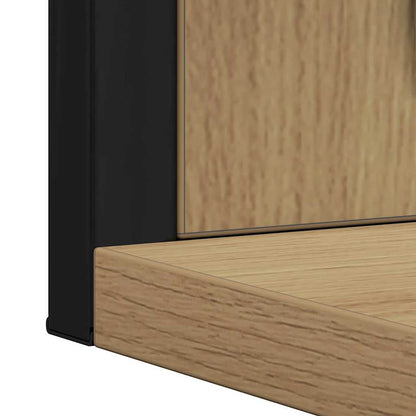vidaXL Mirror Artisan oak 50 x 12 x 60 cm Glass and Engineered Wood