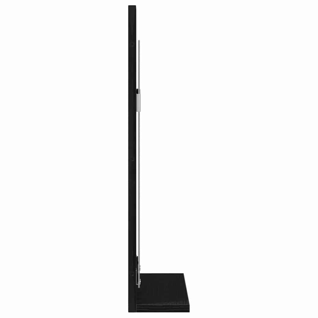 vidaXL Mirror Black oak 50 x 12 x 60 cm Glass and Engineered Wood