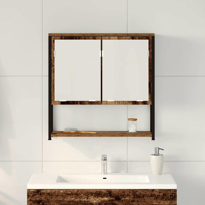 vidaXL Mirror Cabinet Old Wood 60 x 16 x 60 cm Engineered Wood