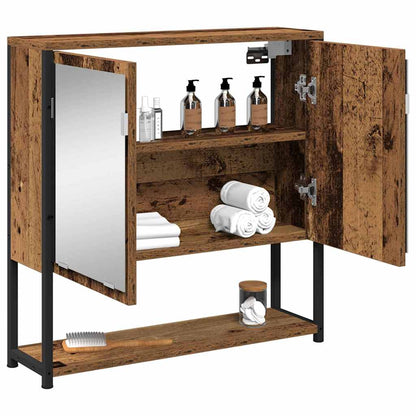 vidaXL Mirror Cabinet Old Wood 60 x 16 x 60 cm Engineered Wood