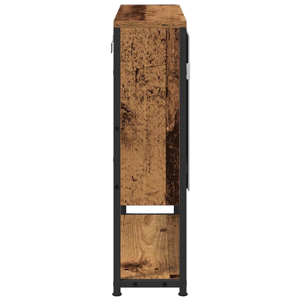 vidaXL Mirror Cabinet Old Wood 60 x 16 x 60 cm Engineered Wood