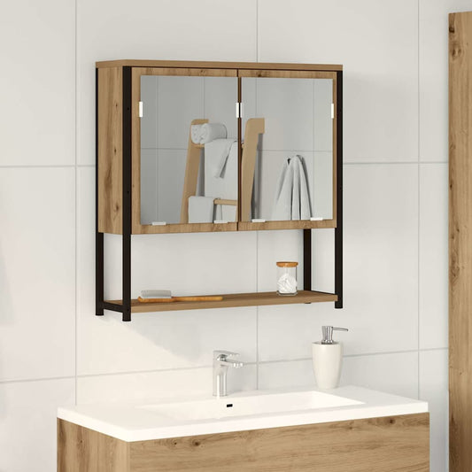 vidaXL Mirror Cabinet Artisan Oak 60 x 16 x 60 cm Engineered Wood