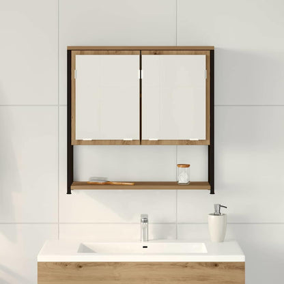 vidaXL Mirror Cabinet Artisan Oak 60 x 16 x 60 cm Engineered Wood