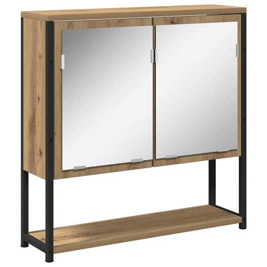 vidaXL Mirror Cabinet Artisan Oak 60 x 16 x 60 cm Engineered Wood