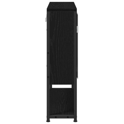 vidaXL Mirror Cabinet Black Oak 60 x 16 x 60 cm Engineered Wood
