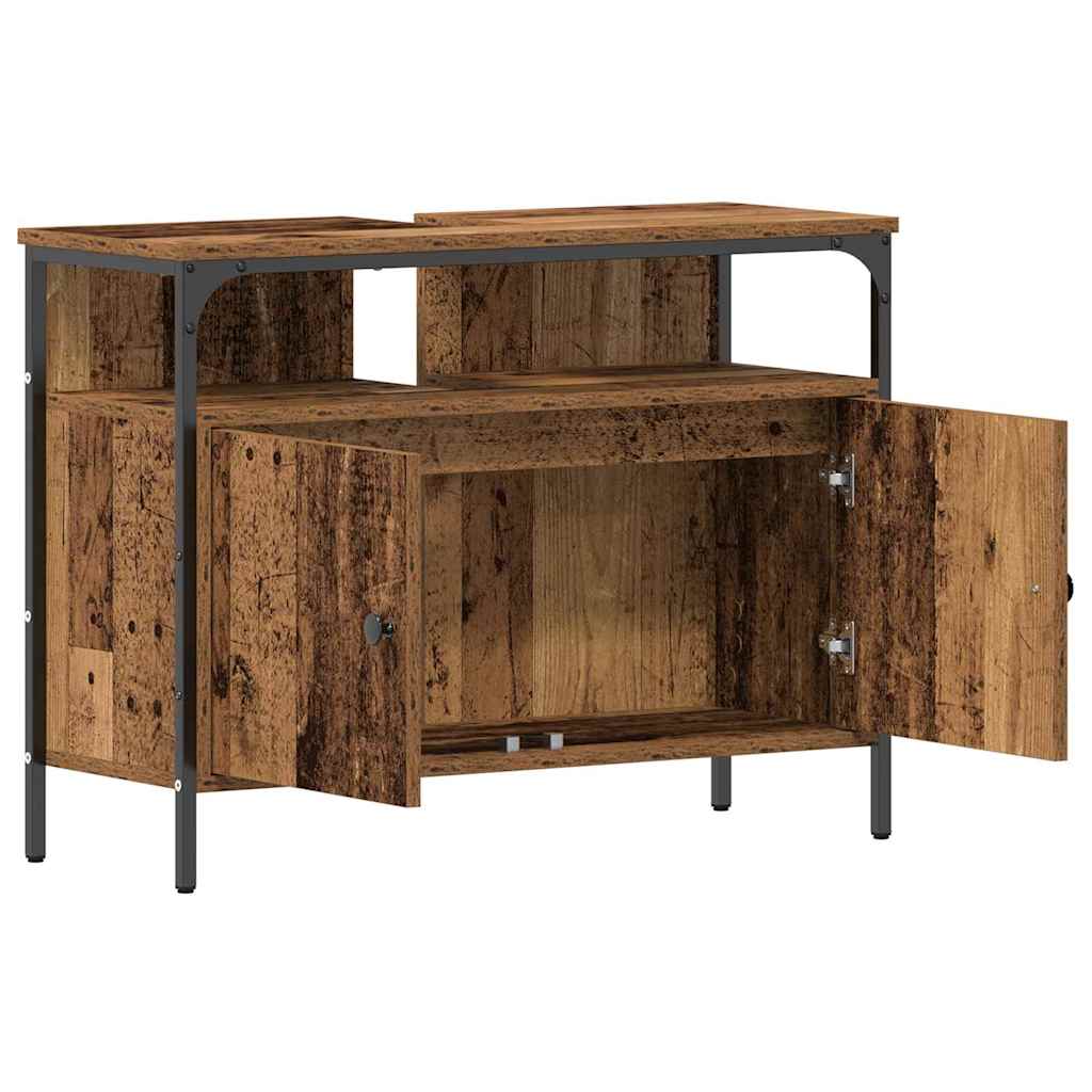 vidaXL Bathroom Sink Cabinet Old wood 80 x 30 x 60 cm Engineered Wood