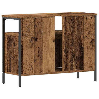 vidaXL Bathroom Sink Cabinet Old wood 80 x 30 x 60 cm Engineered Wood
