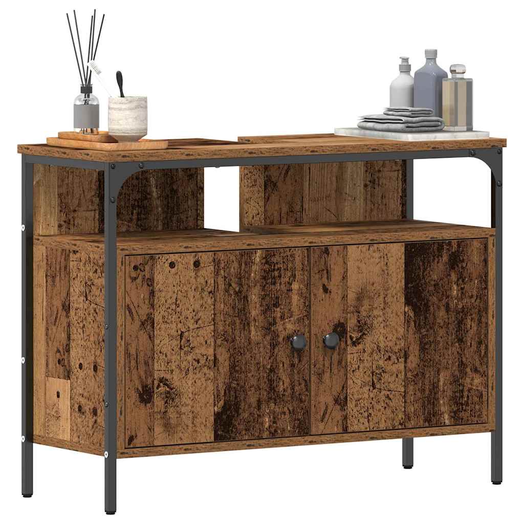 vidaXL Bathroom Sink Cabinet Old wood 80 x 30 x 60 cm Engineered Wood