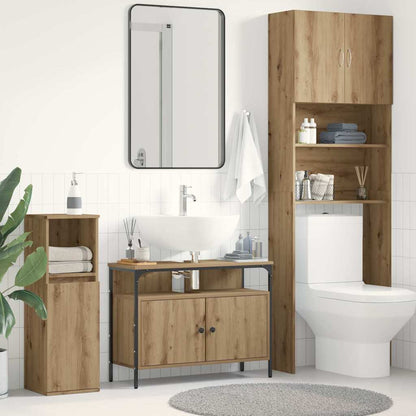 vidaXL Bathroom Sink Cabinet with Storage Artisan oak 80 x 30 x 60 cm