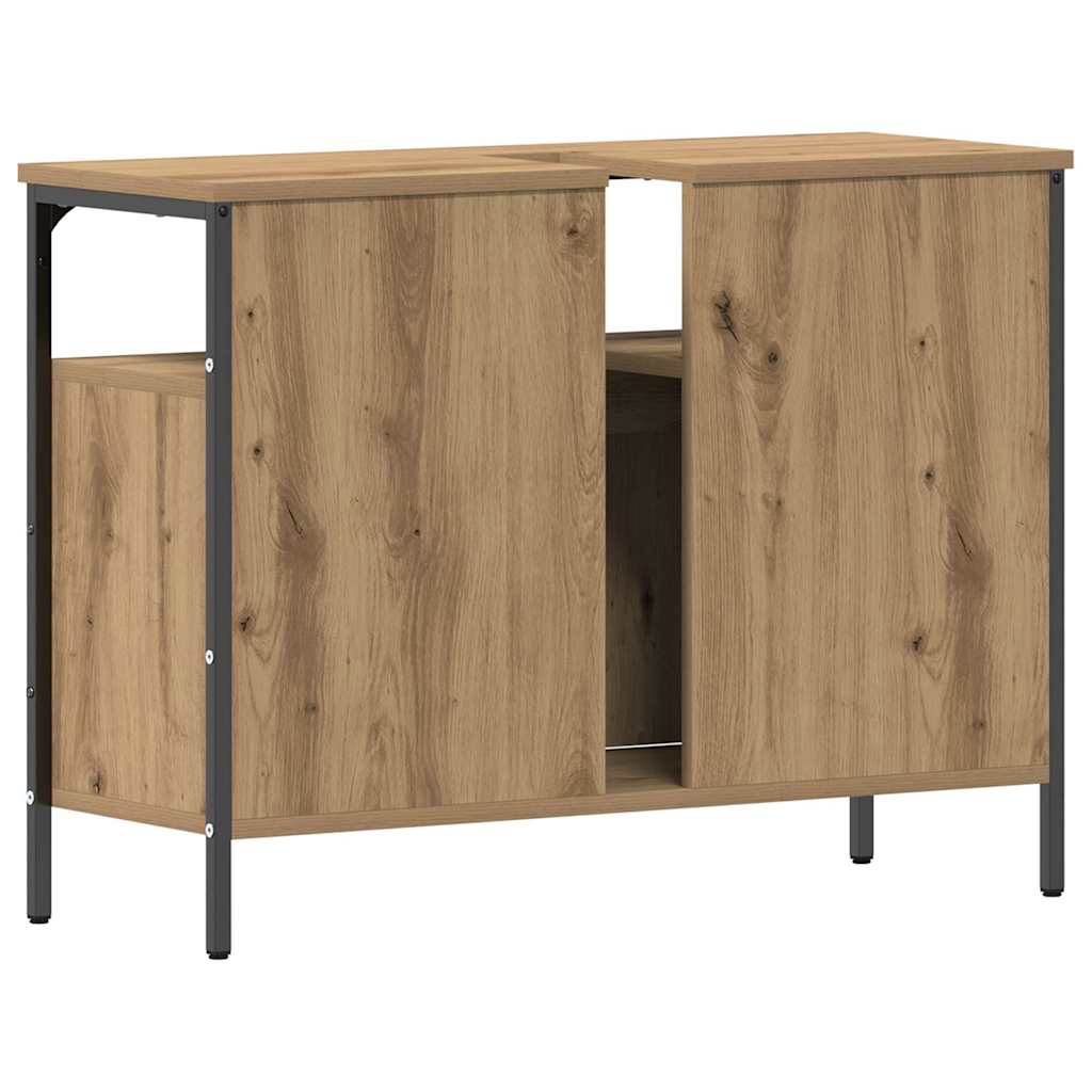 vidaXL Bathroom Sink Cabinet with Storage Artisan oak 80 x 30 x 60 cm