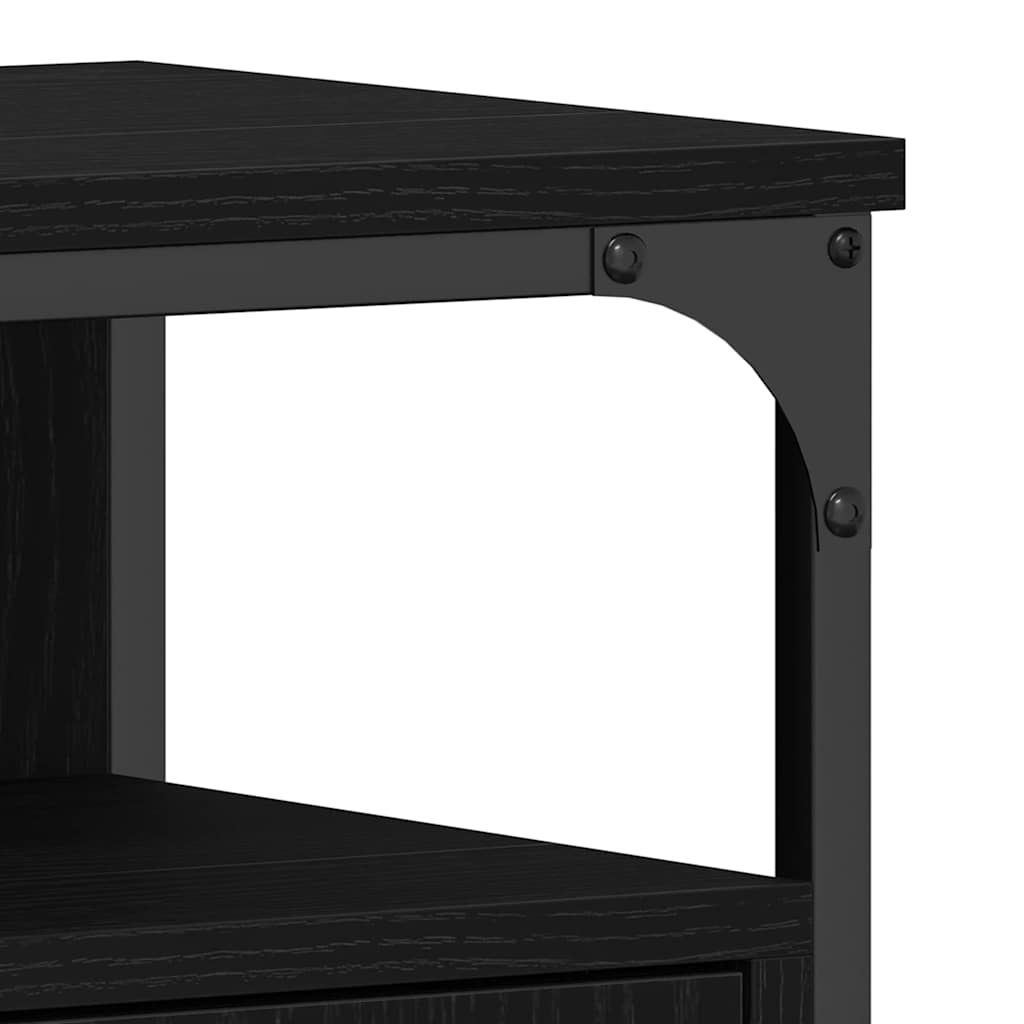 vidaXL Bathroom Sink Cabinet Black oak 80 x 30 x 60 cm Engineered Wood