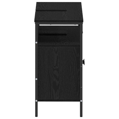 vidaXL Bathroom Sink Cabinet Black oak 80 x 30 x 60 cm Engineered Wood