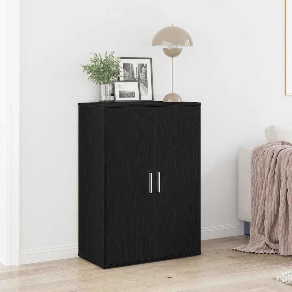 vidaXL Sideboard Black Oak 60 x 31 x 84 cm Engineered Wood