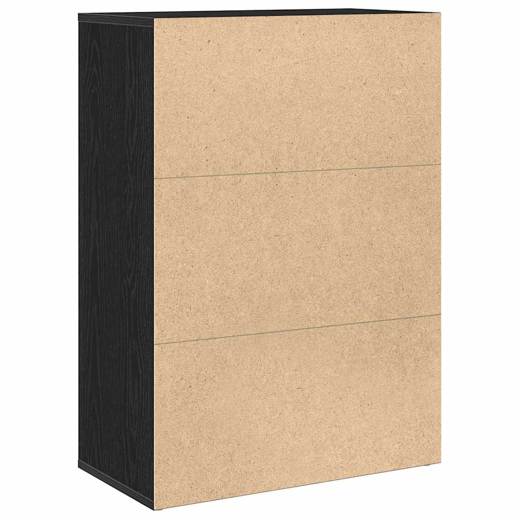vidaXL Sideboard Black Oak 60 x 31 x 84 cm Engineered Wood
