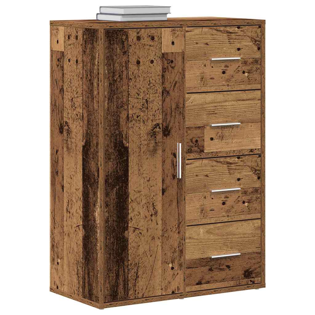 vidaXL Sideboard with Drawer Old Wood 60 x 31 x 84 cm Engineered Wood
