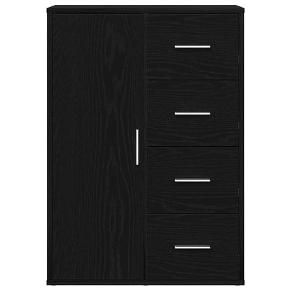 vidaXL Sideboard with Drawer Black Oak 60 x 31 x 84 cm Engineered Wood