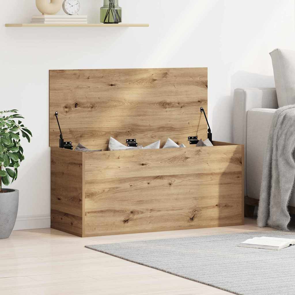 vidaXL Storage Box Artisan oak 100 x 42 x 46 cm Engineered Wood