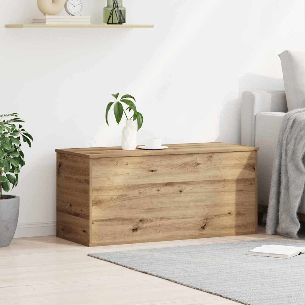 vidaXL Storage Box Artisan oak 100 x 42 x 46 cm Engineered Wood