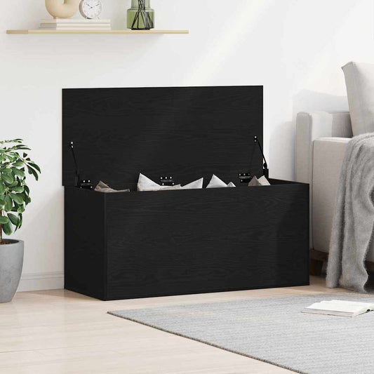 vidaXL Storage Box Black oak 100 x 42 x 46 cm Engineered Wood