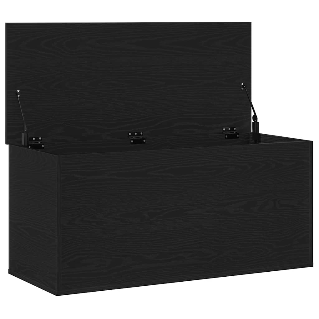 vidaXL Storage Box Black oak 100 x 42 x 46 cm Engineered Wood