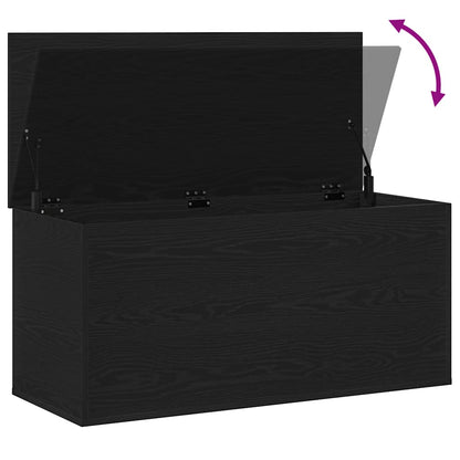 vidaXL Storage Box Black oak 100 x 42 x 46 cm Engineered Wood