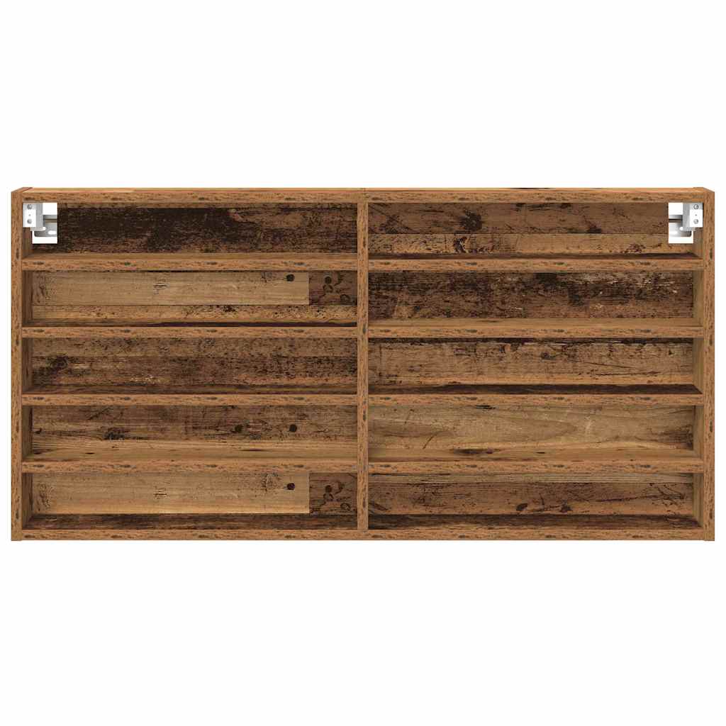 vidaXL Display Cabinet Old Wood 100 x 8.5 x 50 cm Engineered Wood