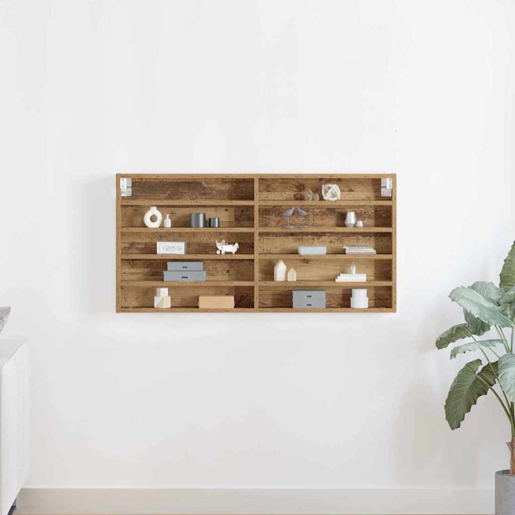 vidaXL Display Cabinet Artisan Oak 100 x 8.5 x 50 cm Engineered Wood