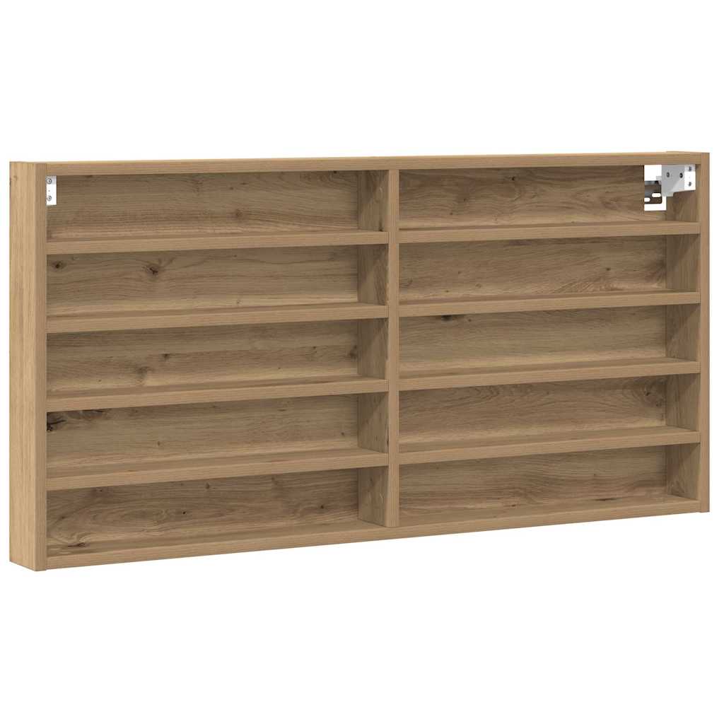 vidaXL Display Cabinet Wall-Mounted Artisan Oak 100 x 8.5 x 50 cm
