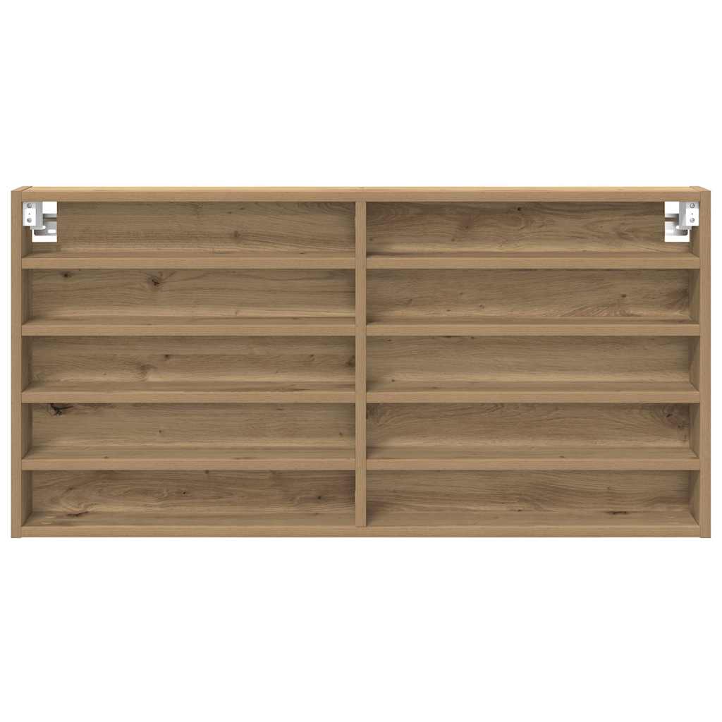 vidaXL Display Cabinet Artisan Oak 100 x 8.5 x 50 cm Engineered Wood