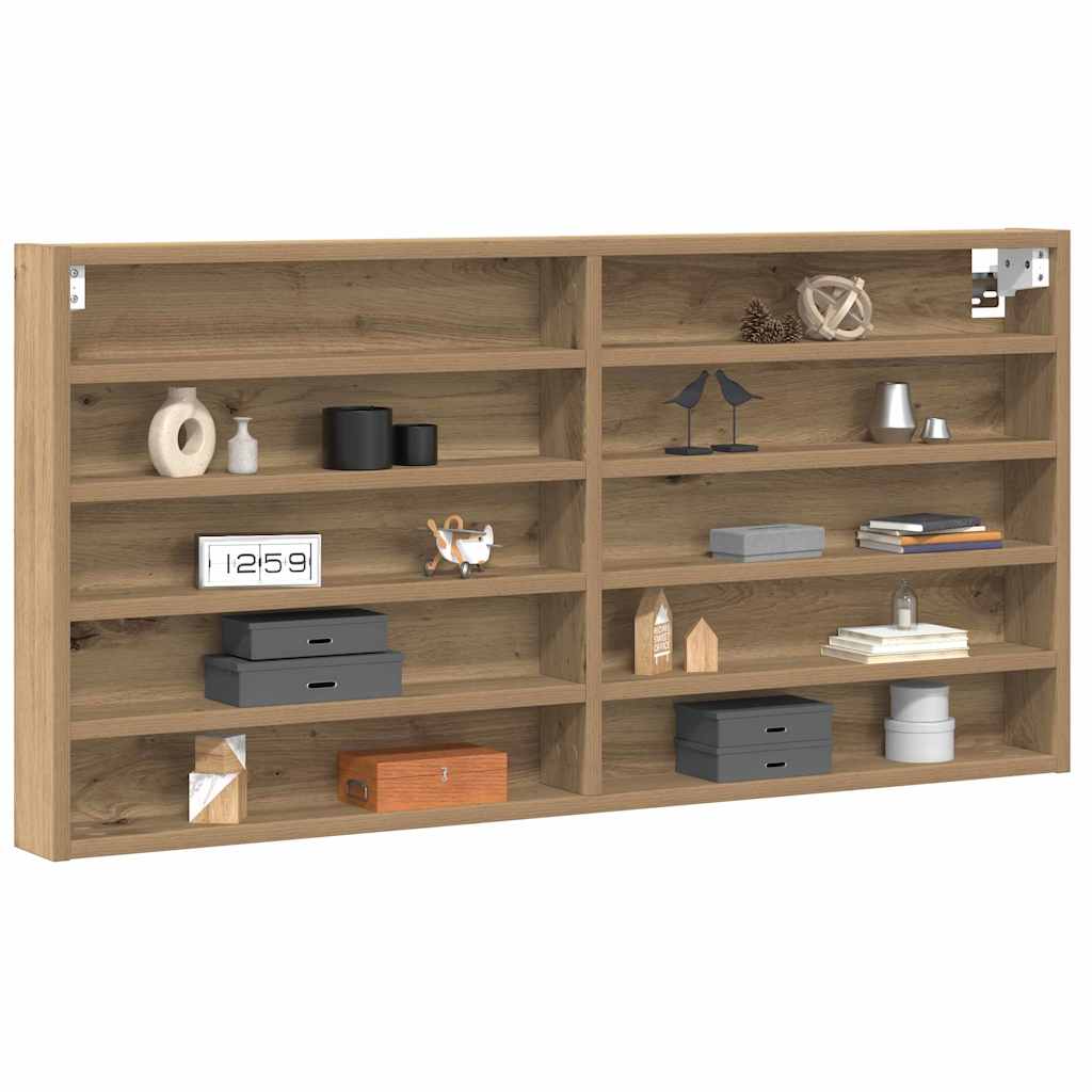 vidaXL Display Cabinet Artisan Oak 100 x 8.5 x 50 cm Engineered Wood