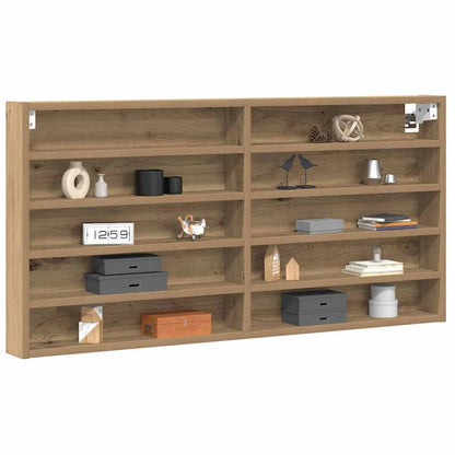 vidaXL Display Cabinet Artisan Oak 100 x 8.5 x 50 cm Engineered Wood