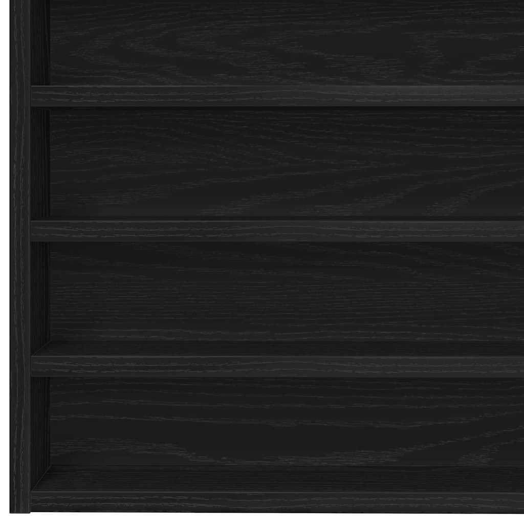 vidaXL Display Cabinet Black Oak 100 x 8.5 x 50 cm Engineered Wood