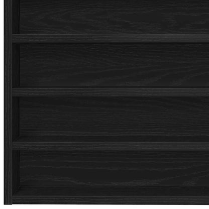 vidaXL Display Cabinet Black Oak 100 x 8.5 x 50 cm Engineered Wood