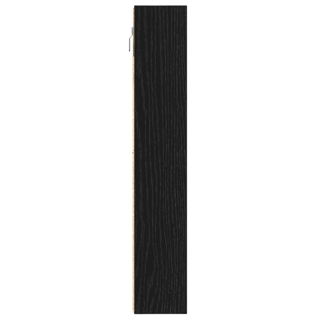 vidaXL Display Cabinet Black Oak 100 x 8.5 x 50 cm Engineered Wood