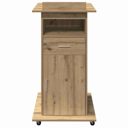 vidaXL Podium with Drawer Artisan Oak 55 x 55 x 107 cm Engineered Wood