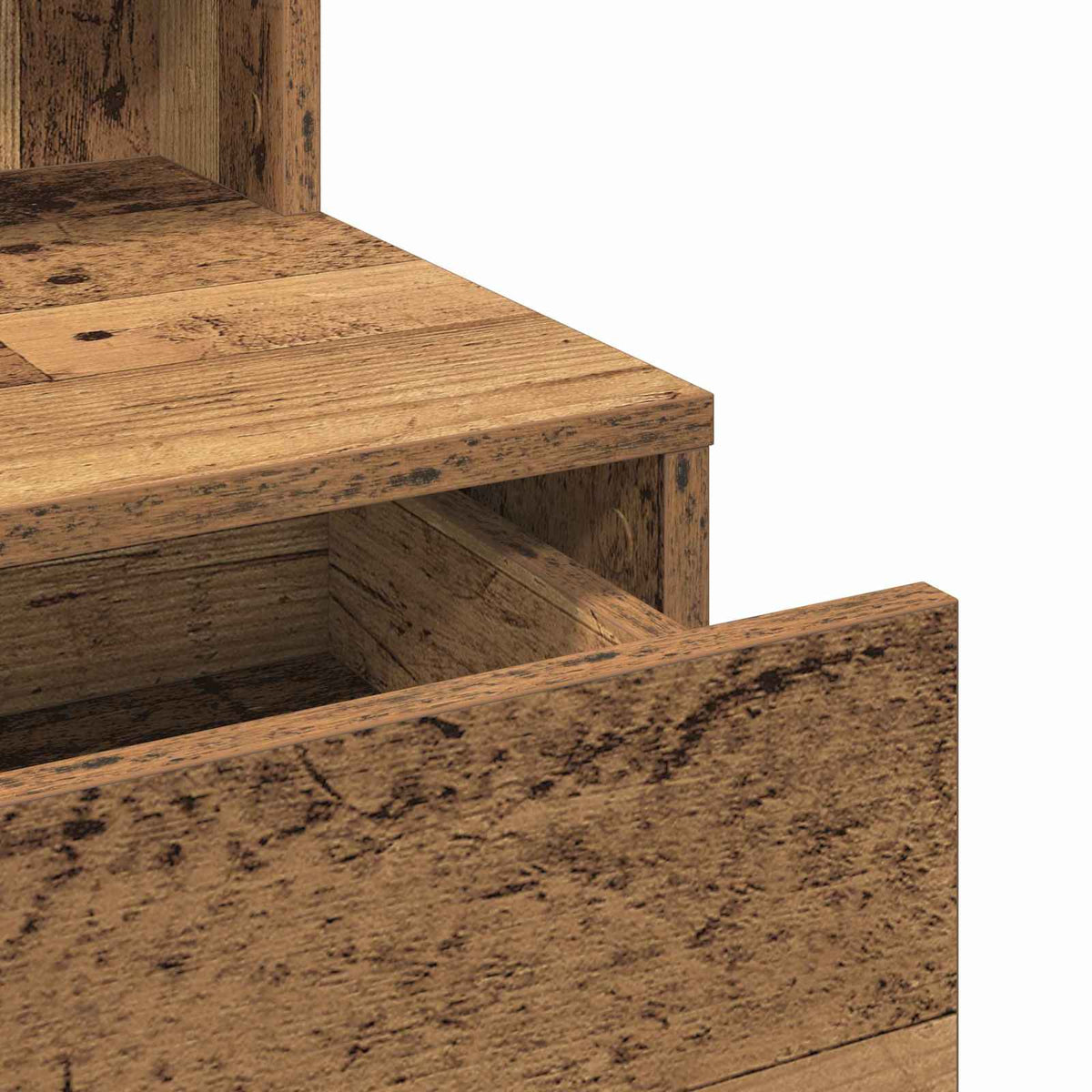 vidaXL Dressing Table Old Wood 80 x 41 x 144.5 cm Engineered Wood