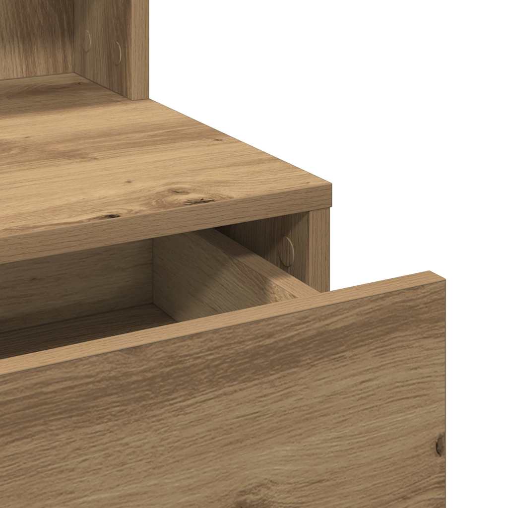 vidaXL Dressing Table Artisan oak 80 x 41 x 144.5 cm Engineered Wood