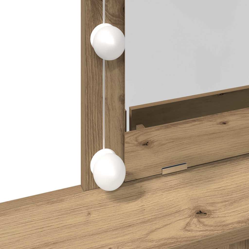vidaXL Dressing Table Artisan oak 80 x 41 x 144.5 cm Engineered Wood