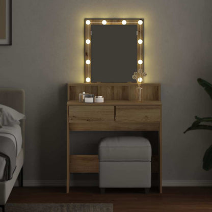 vidaXL Dressing Table Artisan oak 80 x 41 x 144.5 cm Engineered Wood