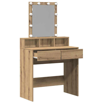 vidaXL Dressing Table Artisan oak 80 x 41 x 144.5 cm Engineered Wood