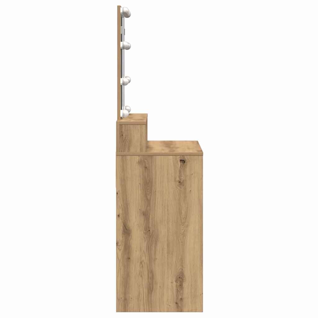 vidaXL Dressing Table Artisan oak 80 x 41 x 144.5 cm Engineered Wood