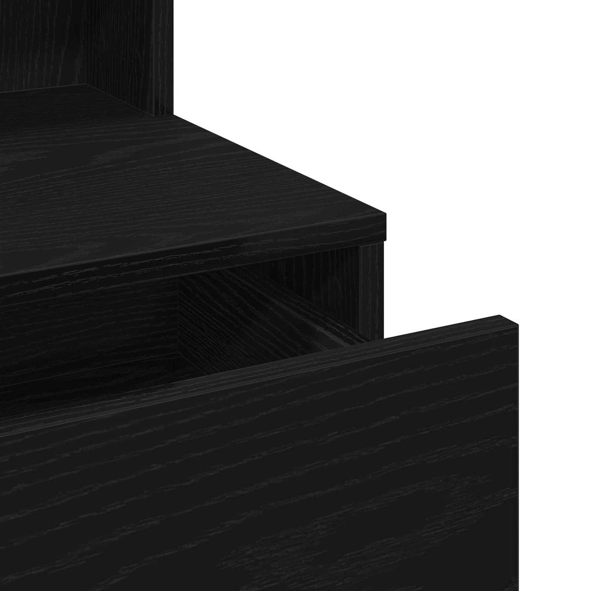 vidaXL Dressing Table Black oak 80 x 41 x 144.5 cm Engineered Wood