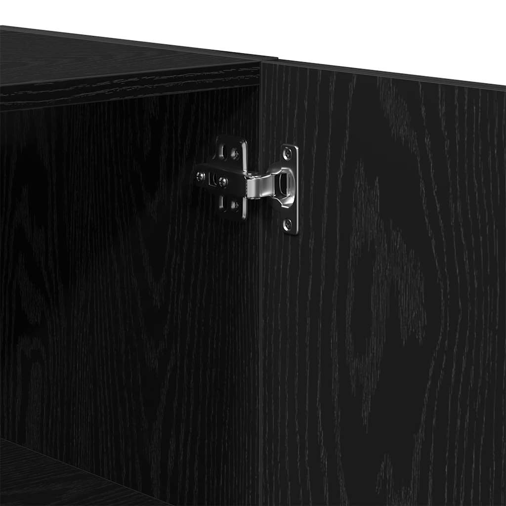 vidaXL Wall Cabinet Black Oak 60 x 31.5 x 60 cm Engineered Wood