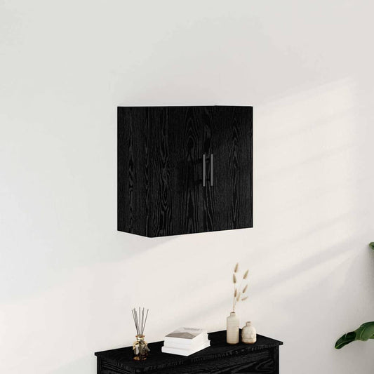 vidaXL Wall Cabinet 60 x 31.5 x 60 cm Engineered Wood Black Oak