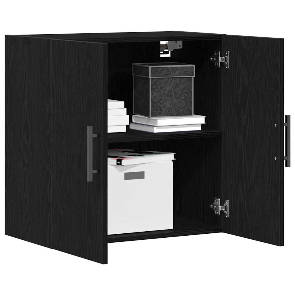 vidaXL Wall Cabinet Black Oak 60 x 31.5 x 60 cm Engineered Wood