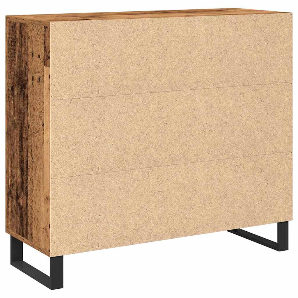 vidaXL Sideboard Old Wood 90 x 34 x 80 cm Engineered Wood