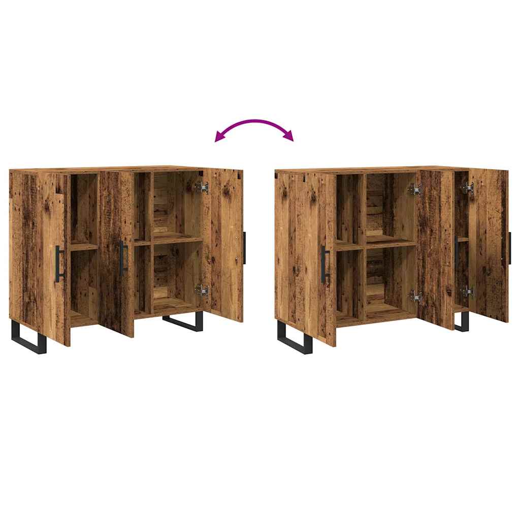 vidaXL Sideboard Old Wood 90 x 34 x 80 cm Engineered Wood