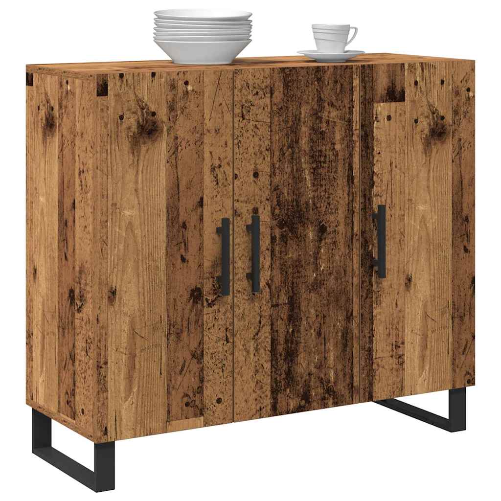 vidaXL Sideboard Old Wood 90 x 34 x 80 cm Engineered Wood